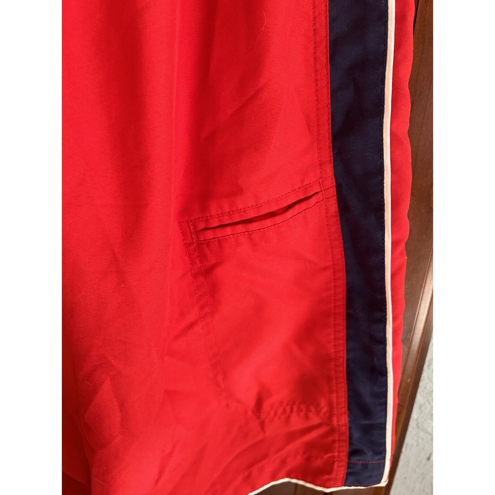 Vintage Speedo LIFE GUARD Red W/ Side Stripes Mesh Lined Swim Trunks Men's Large - Picture 6 of 10